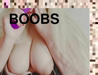 Sex toy suck off and tits!