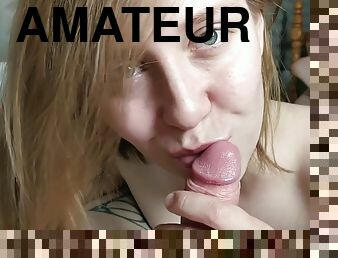 Girl Sucks Dick With Pleasure And Licks All The Sperm With Green Eyed And Kibli Slow