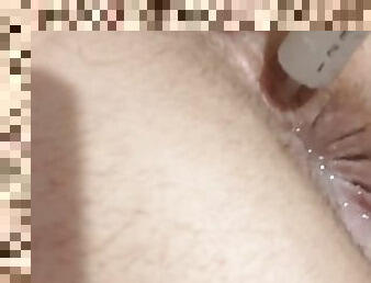 anal-sex, homosexuell, creampie, beule, fest-tight, allein, arschloch