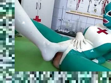 Head to toe latex on kinky nurse sluts