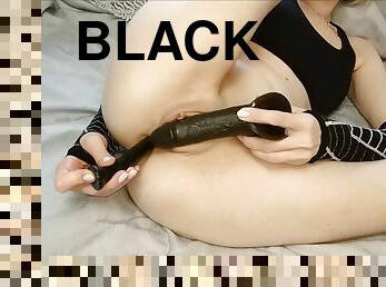 Black Dildos Everywhere - Dp Until Orgasm