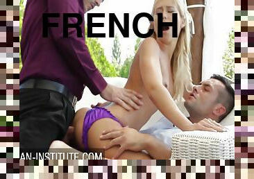 Gorgeous French Blonde Outdoor Threesome 10 Min - Lola Reve