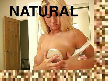 Check out this fine solo model who is showing her wicked natural tits for this video