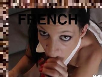 femme-de-ménage, énorme-bite, interracial, jouet, branlette, française, point-de-vue, bout-a-bout, petite, brunette