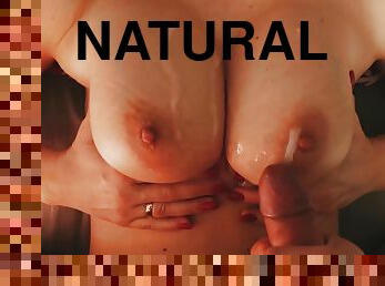Compilation Of Cumshots On Natural Tits