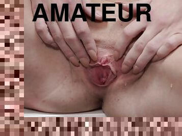 masturbation, chatte-pussy, amateur, ados, point-de-vue, première-fois, ejaculation, blonde, serrée, mignonne