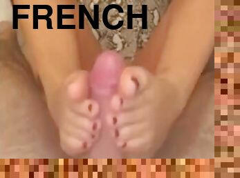 amateur, branlette, française, pieds, blonde, fétiche