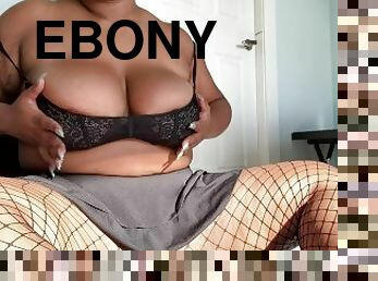 Bbw Ebony in Fishnet