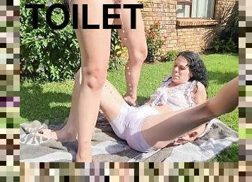 pisser, compilation, toilette, petite, douche, humide