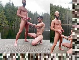 Studs Naked Stoking Each Other's Cocks in Public Nature Park OnlyFans WillBlunderfield / MrDexParker