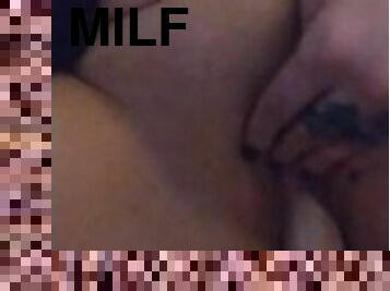 Tattooed milf creams and squirts perfect POV