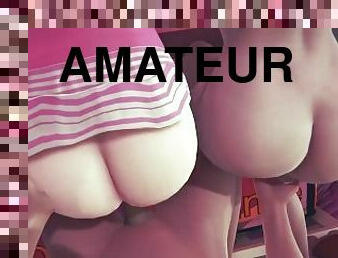 Fucks in the ass of two gamer girls