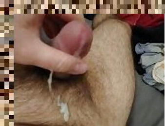 papa, poilue, masturbation, amateur, ejaculation-sur-le-corps, gay, maison, joufflue, secousses, ejaculation