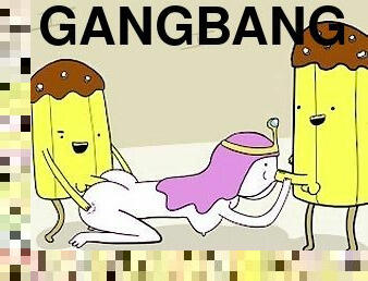 Princess Bubblegum Gets Gangbanged by Banana Guards