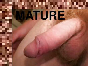 amateur, mature, ejaculation-sur-le-corps, gay, maison, solo