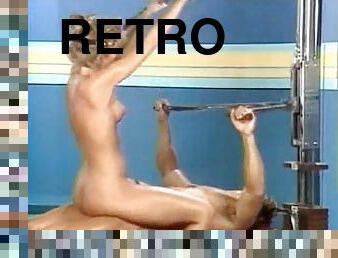 Fucking an 80s gym girl in retro video