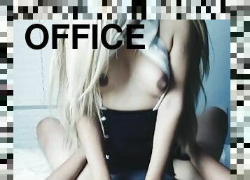 My secretary loves cumming to work