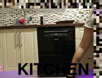 Sexy hot girl is cooking in the kitchen part 25