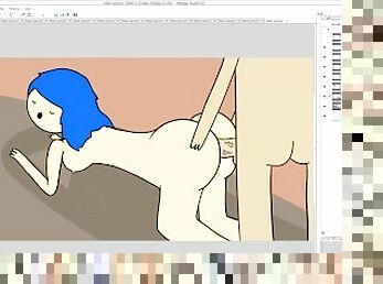 Speed-Painting Porn - Blue Haired Slut Begs For Cock