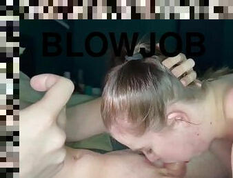 Teen slut after party blowjob and facial