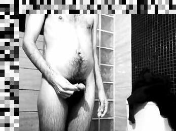 Naked hairy and wet golden showers