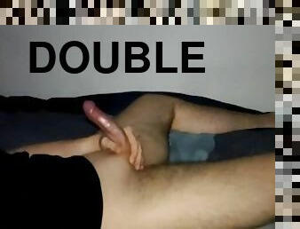 Solo guy masturbation double cumshot