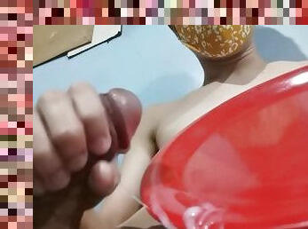 asiatique, masturbation, amateur, ejaculation-sur-le-corps, énorme-bite, gay, branlette, secousses, solo, bite