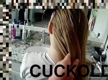 Cuckold Hubby Dries Brushes HotWife's Hair for her Bull Date  Cuckold Bull Fluff Preparation