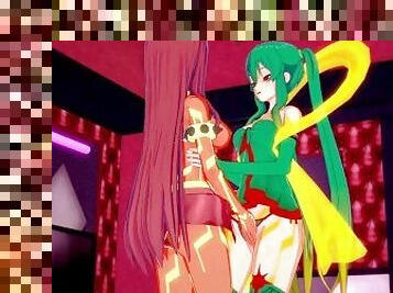 Personified Rayquaza and Groudon engage in intense lesbian play - Pokmon Hentai