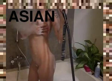 asia, mandi, payudara-besar, posisi-seks-doggy-style, vagina-pussy, amatir, sperma, berambut-pirang, bersetubuh, merokok