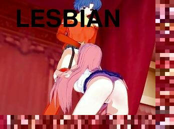 orgasmo, lesbiana, adolescente, con-los-dedos, anime, hentai, 3d