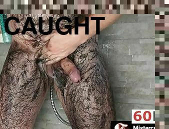 baignade, papa, masturbation, chatte-pussy, milf, maman, secousses, mère, douche, attrapée