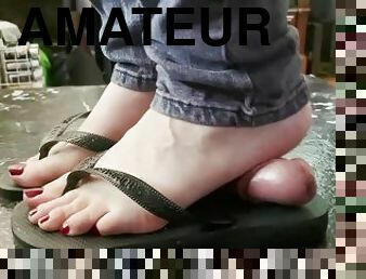 amaterski, par, stopala-feet, pov, fetiš, sa-stopalom
