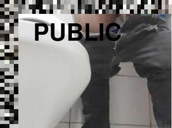 Almost peeing myself / Smoking Inside public toilet