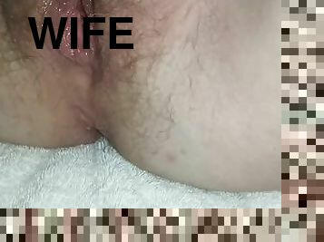 Playing with my wife's pussy