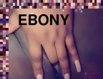 Creamy ebony bbw edging