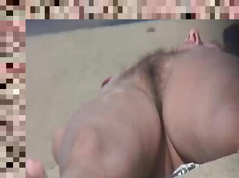 Voyeur Video of a Hairy Pussy on a Nude Beach