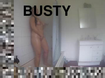 Shower Busty Pawg Gets Caught Masturbating Again!