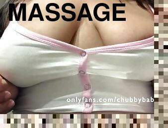I give myself a delicious massage on my big natural boobs