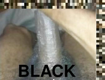 masturbation, amateur, ébène, énorme-bite, black, solo, bite