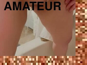 baignade, pisser, chatte-pussy, amateur, douche, solo, rasé