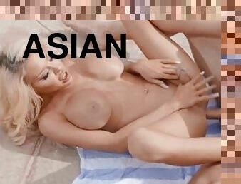 asiatique, cul, gros-nichons, anal, fellation, ejaculation-sur-le-corps, pornstar, doigtage, sur-le-visage, cognage