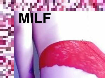 MILF teasing with her huge boobs