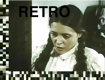 retro, sperma, dziewica, brunetka