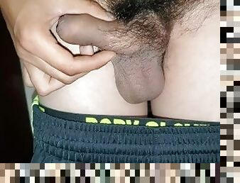 Uncut cock hairy bush natural