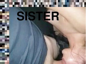 Step sister sucked my cock when our parents left