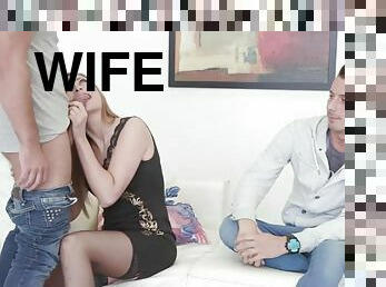 żona, laski, hardcore, gwiazda-porno, mąż, rogacz