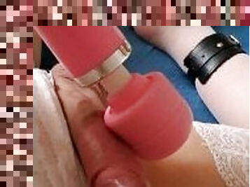 Pathetic sissy brings pain & pleasure upon her worthless clit