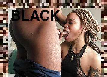 Cute Black Girl Gives Sucks Dick In Lingerie