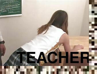 School Chick With Small Tits Got Hard Spanked By Her Teacher